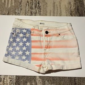 American flag mid-rise Urban Outfitters Alexa shorts size 27W